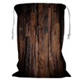 thumbnail image 1 of PKQWTM Dark Wood Texture Storage Basket Laundry Bag with Drawstring Size 24x32 Inch, 1 of 3
