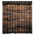 thumbnail image 1 of PKQWTM Dark Wood Texture WaterProof Polyester Fabric Shower Curtain Size 66x72 Inches, 1 of 1