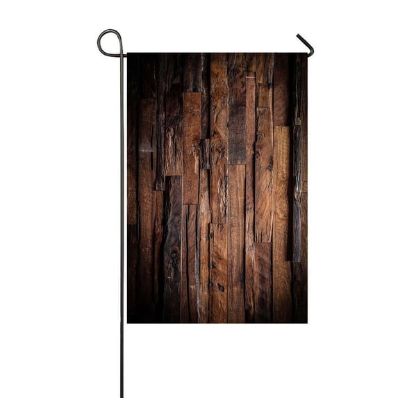PKQWTM Dark Wood Texture Yard Decor Home Garden Flag Size 12x18 Inches