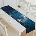 thumbnail image 1 of PKQWTM Dark sky with stars moon and trees Mystic Landscape Cotton and Linen Table Runner Kitchen Dining Room Supplies Size 16x72 Inch, 1 of 1