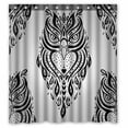 thumbnail image 1 of PKQWTM Decorative Owl Polynesian Tribal Pattern WaterProof Polyester Fabric Shower Curtain Size 66x72 Inches, 1 of 1