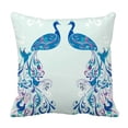 thumbnail image 1 of PKQWTM Decorative Peacock Bed Decor Pillow Cases Zippered Cushion Cover Size 18x18 Inches, 1 of 1