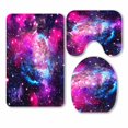 thumbnail image 1 of PKQWTM Deep Space Abstract Natural 3 Piece Bathroom Rugs Set Bath Rug Contour Mat and Toilet Lid Cover, 1 of 2