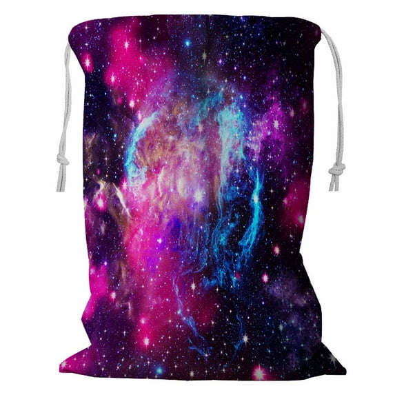 PKQWTM Deep Space Abstract Natural Storage Basket Laundry Bag with Drawstring Size 18x24 Inch