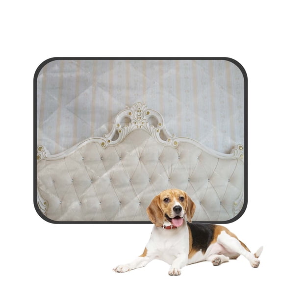 PKQWTM Detail Of Luxury Bed Interior Pet Dog Cat Bed Pee Pads Mat Cushion Potty Dogsblankets Crate Bed Kennel 25x30 inch