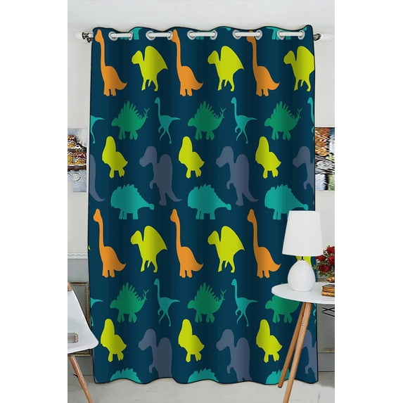 PKQWTM Dinosaurs Practical heat insulation Shading Window Curtain Size 52(W)x84(H) inches(One Piece)