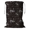thumbnail image 1 of PKQWTM Doodle Coffee Black Storage Basket Laundry Bag with Drawstring Size 18x24 Inch, 1 of 3