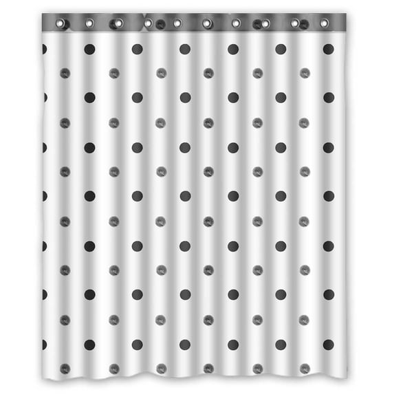 PKQWTM Dots Black Grey Shades WaterProof Polyester Fabric Shower Curtain Size 60x72 Inches