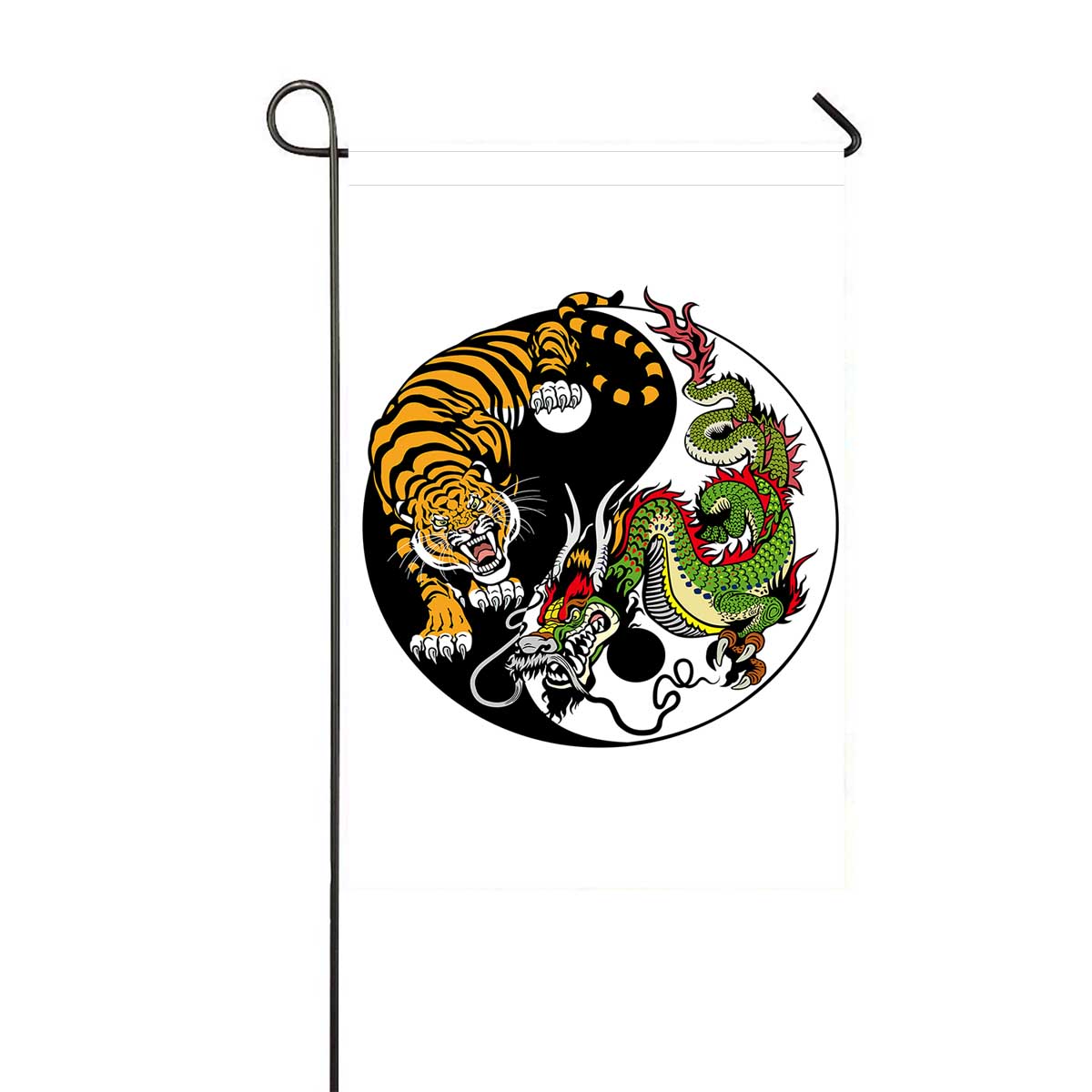PKQWTM Dragon And Tiger Yin Yang Symbol Of Harmony And Balance Yard ...