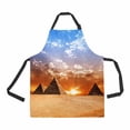 thumbnail image 1 of PKQWTM Egypt Pyramid Historic Buildings Panorama Unisex Adjustable Bib Apron with Pockets for Commercial Restaurant and Home Kitchen Use, 1 of 2