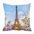 thumbnail image 1 of PKQWTM Eiffel Tower Bed Decor Pillow Cases Zippered Cushion Cover Size 16x16 Inches, 1 of 1