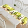 thumbnail image 1 of PKQWTM Eiffel Tower Green Summer Trees Sunset Rays Cotton and Linen Table Runner Kitchen Dining Room Supplies Size 16x72 Inch, 1 of 1