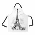 thumbnail image 1 of PKQWTM Eiffel Tower d Unisex Adjustable Bib Apron with Pockets for Commercial Restaurant and Home Kitchen Use, 1 of 2