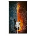 thumbnail image 1 of PKQWTM Electric guitar in fire and water Door Curtain Window Cover Home Decor Hanging Curtain Size 85x150 CM, 1 of 1