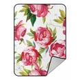 thumbnail image 1 of PKQWTM Elegance peony Blanket Crystal Velvet Throw Bed Blanket 58x80 inches, 1 of 1