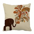 thumbnail image 1 of PKQWTM Elephant With Floral Pattern Bed Decor Pillow Cases Zippered Cushion Cover Size 18x18 Inches, 1 of 1