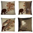 thumbnail image 1 of PKQWTM Elephant With Floral Pattern Reversible Mermaid Cushion Cover Home Decor Sequin Pillow Case Size 20x20 inches, 1 of 2