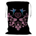thumbnail image 1 of PKQWTM Embroidery Hummingbird Sakura Storage Basket Laundry Bag with Drawstring Size 24x32 Inch, 1 of 3