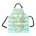 thumbnail image 1 of PKQWTM Enjoy The Little Things Unisex Adjustable Bib Apron with Pockets for Commercial Restaurant and Home Kitchen Use, 1 of 2