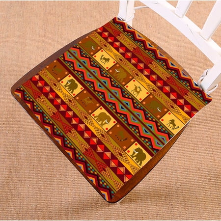 PKQWTM Ethnic Pattern Chair Pads Chair Mat Seat Cushion Chair Cushion Floor Cushion Size 16x16 inches