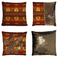 thumbnail image 1 of PKQWTM Ethnic Pattern Reversible Mermaid Cushion Cover Home Decor Sequin Pillow Case Size 18x18 inches, 1 of 2