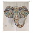 thumbnail image 1 of PKQWTM Ethniced head elephant grange africa totem tattoo Door Curtain Window Cover Home Decor Hanging Curtain Size 105x120 CM, 1 of 1