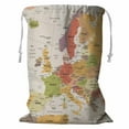 thumbnail image 1 of PKQWTM Europe Map Storage Basket Laundry Bag with Drawstring Size 18x24 Inch, 1 of 3