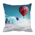 thumbnail image 1 of PKQWTM European holidays travelling Bed Decor Pillow Cases Zippered Cushion Cover Size 18x18 Inches, 1 of 1