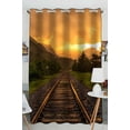 thumbnail image 1 of PKQWTM Evening vivid sunset railroad tracks Practical heat insulation Shading Window Curtain Size 52(W) x 84(H) inches(One Piece), 1 of 1
