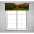 thumbnail image 1 of PKQWTM Evening vivid sunset railroad tracks Window Curtain Valance Rod Pocket 54x18 inch, 1 of 1