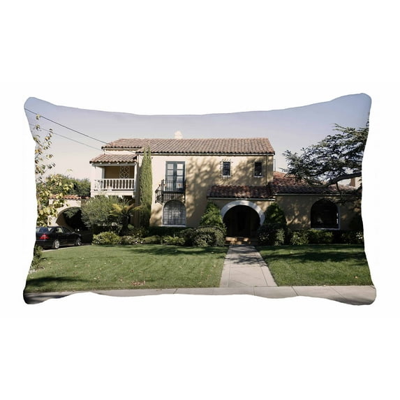 PKQWTM Exterior Shot Of A Classic Home Peninsula Bed Decor Pillow Cases Zippered Cushion Cover Size 20x30 Inches
