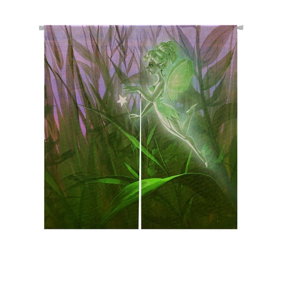 PKQWTM Fairy In The Grass Door Curtain Window Cover Home Decor Hanging Curtain Size 85x90 CM