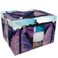 thumbnail image 1 of PKQWTM Fall Nature Landscape Composition Hyacinth Fields Storage Bag Clear Window Storage Bins Boxes Large Capacity Foldable Stackable Organizer With Steel Metal Frame For Clothes,Closets, Bedrooms, 1 of 3