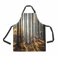 thumbnail image 1 of PKQWTM Falling Autumn Leaves In Beautiful Nature Sun Flare Light Unisex Adjustable Bib Apron with Pockets for Commercial Restaurant and Home Kitchen Use, 1 of 2