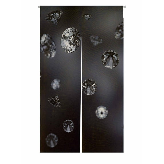 PKQWTM Falling luxury diamonds Door Curtain Window Cover Home Decor Hanging Curtain Size 85x150 CM