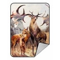 thumbnail image 1 of PKQWTM Family fairy reindeer rocks mountains Blanket Crystal Velvet Throw Bed Blanket 58x80 inches, 1 of 1