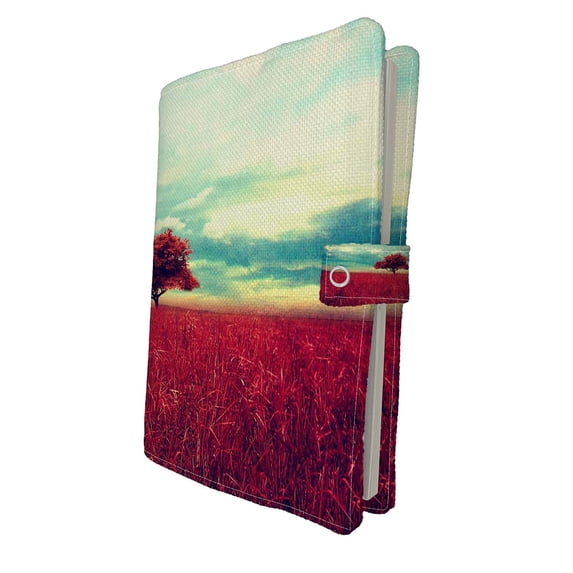 PKQWTM Fantastic Red Tree Beautiful Field Book Cover Book Protector Book Sleeve Book Pouch Book Bag 6x9 inch