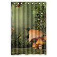 thumbnail image 1 of PKQWTM Fantasy Mushroom And Stump In The Forest WaterProof Polyester Fabric Shower Curtain Size 48x72 Inches, 1 of 1
