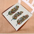thumbnail image 1 of PKQWTM Feathers Colorful Hoop Art Chair Pads Chair Mat Seat Cushion Chair Cushion Floor Cushion Size 20x20 inches, 1 of 1