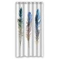 thumbnail image 1 of PKQWTM Feathers With Ornaments On White WaterProof Polyester Fabric Shower Curtain Size 36x72 Inches, 1 of 1