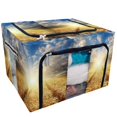 thumbnail image 1 of PKQWTM Field With Gold Barley And Road In Sunset Storage Bag Clear Window Storage Bins Boxes Large Capacity Foldable Stackable Organizer With Steel Metal Frame For Bedding,Clothes,Closets, Bedrooms, 1 of 3