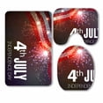 thumbnail image 1 of PKQWTM Fireworks 4Th July Independense Day Fourth July 3 Piece Bathroom Rugs Set Bath Rug Contour Mat and Toilet Lid Cover, 1 of 2