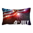 thumbnail image 1 of PKQWTM Fireworks 4Th July Independense Day Fourth July Bed Decor Pillow Cases Zippered Cushion Cover Size 20x30 Inches, 1 of 1