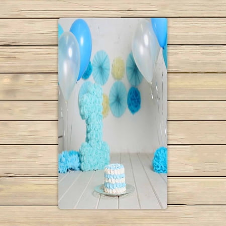 PKQWTM First Birthday Smash The Cake Microfiber Bath Towels Bathroom Body Shower Towel Size 16x28 Inches