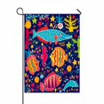 thumbnail image 1 of PKQWTM Fish And Marine Life Yard Decor Home Garden Flag Size 12x18 Inches, 1 of 1