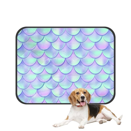 PKQWTM Fish Skin Pet Dog Cat Bed Pee Pads Mat Cushion Potty Dogsblankets Crate Bed Kennel 36x48 inch