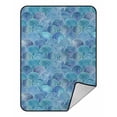 thumbnail image 1 of PKQWTM Fish scale ocean wave japanese geometrical scale Blanket Crystal Velvet Throw Bed Blanket 58x80 inches, 1 of 1