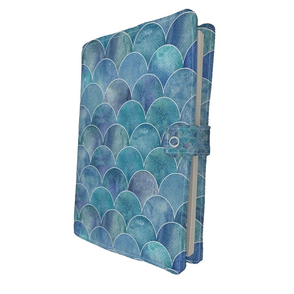 PKQWTM Fish scale ocean wave japanese geometrical scale Book Cover Book Protector Book Sleeve Book Pouch Book Bag 6x9 inch