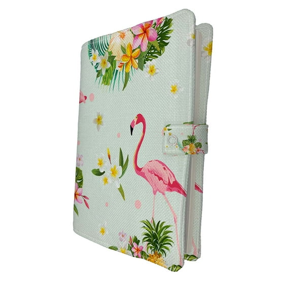 PKQWTM Flamingo Bird Palm Leaves Tropical Flower Pineapples Book Cover Book Protector Book Sleeve Book Pouch Book Bag 6x9 inch