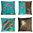 thumbnail image 1 of PKQWTM Flamingo Reversible Mermaid Cushion Cover Home Decor Sequin Pillow Case Size 20x20 inches, 1 of 2